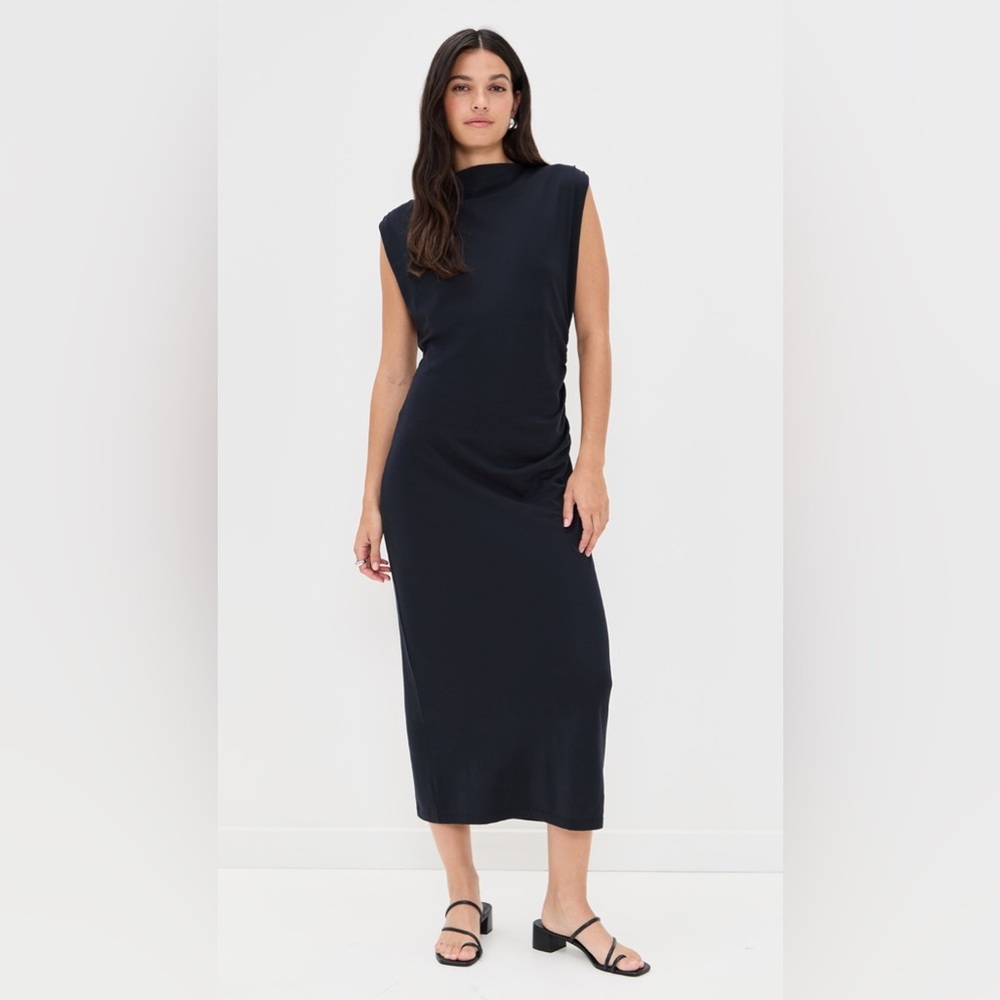 Vince Women's‎ Black Cowl Neck Muscle Tee Dress